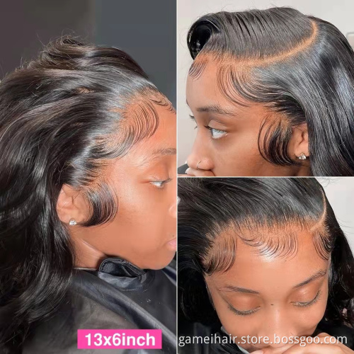 2021 wholesale frontal custom wigs 100%  Body Wave 5*5 13*4"  transparent Lace brazilian human hair lace front human hair wigs